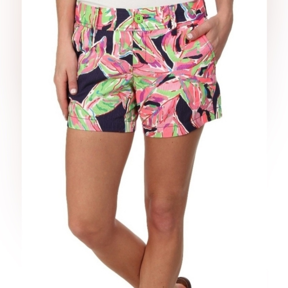 Lily Pulitzer Vias Palmetto Leaf Print Callahan Shorts Size 4